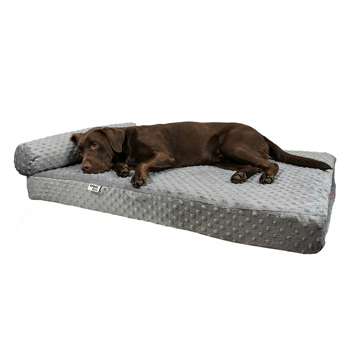 Cama Ortopedica Gris Para Mascotas Antideslizante Con Cierre